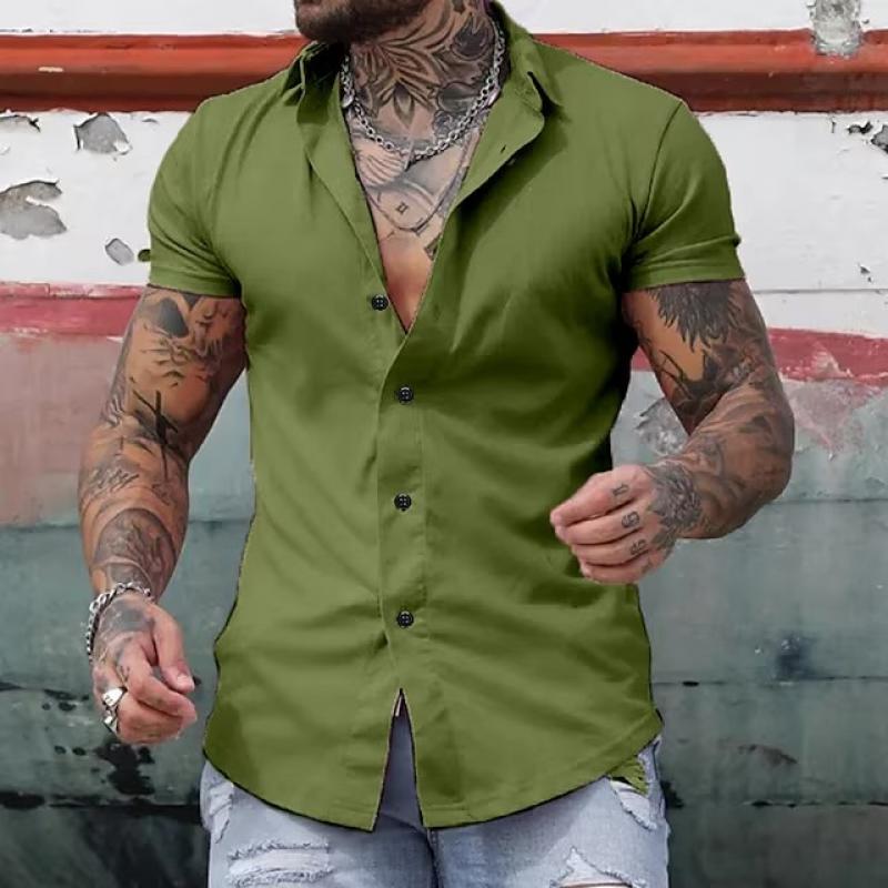 Elvaro | Men’s Slim-Fit Short Sleeve Shirt