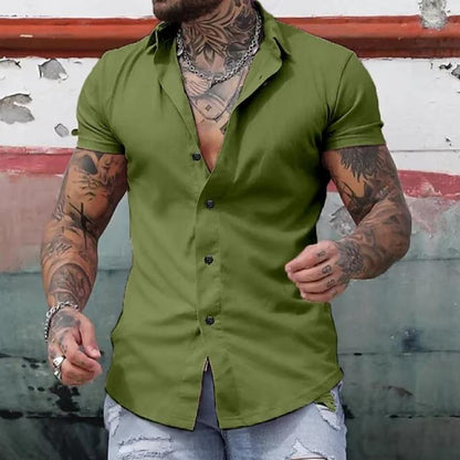 Elvaro | Men’s Slim-Fit Short Sleeve Shirt