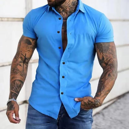 Elvaro | Men’s Slim-Fit Short Sleeve Shirt