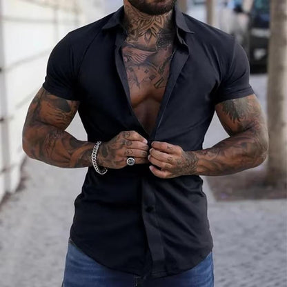 Elvaro | Men’s Slim-Fit Short Sleeve Shirt