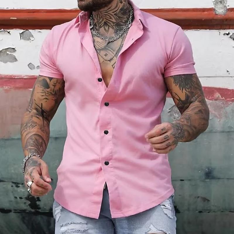 Elvaro | Men’s Slim-Fit Short Sleeve Shirt