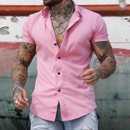 Elvaro | Men’s Slim-Fit Short Sleeve Shirt