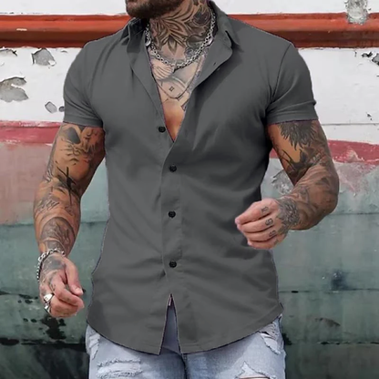 Elvaro | Men’s Slim-Fit Short Sleeve Shirt