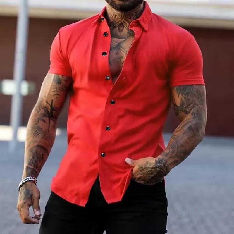 Elvaro | Men’s Slim-Fit Short Sleeve Shirt