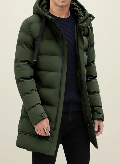 Crish | Men’s Longline Hooded Puffer Jacket