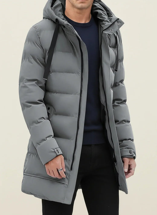 Crish | Men’s Longline Hooded Puffer Jacket