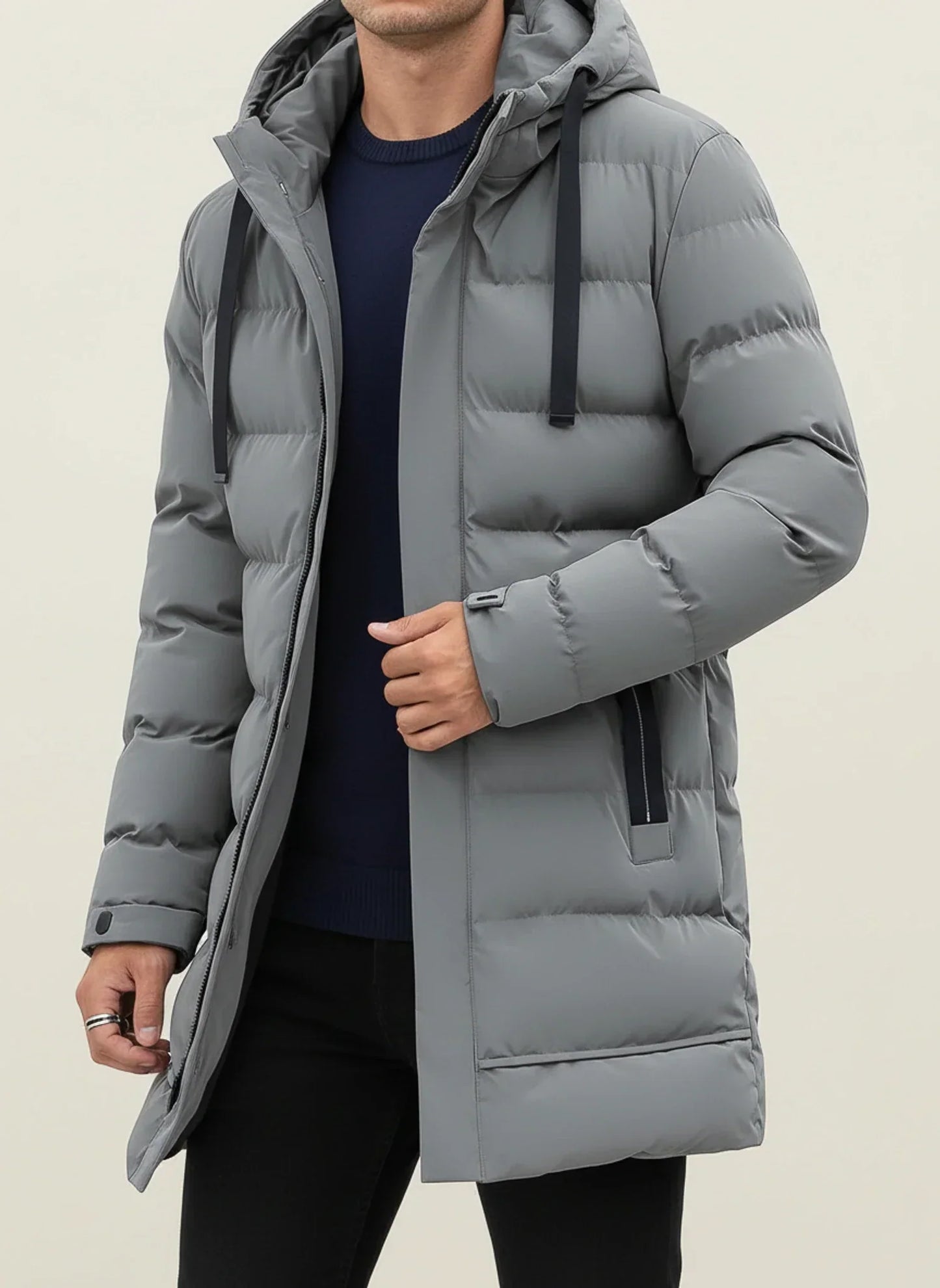Crish | Men’s Longline Hooded Puffer Jacket