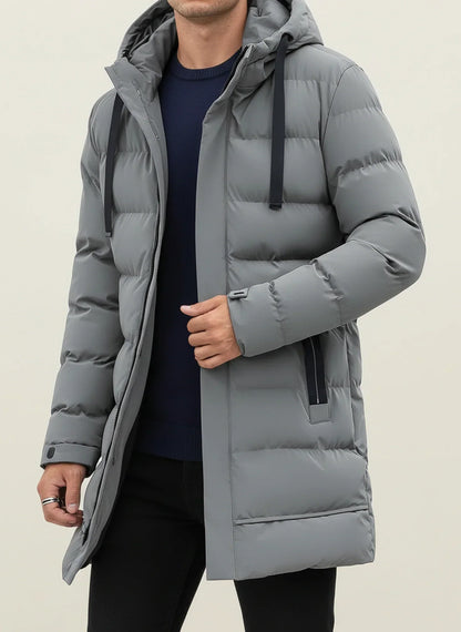 Crish | Men’s Longline Hooded Puffer Jacket