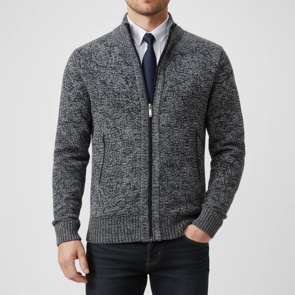 Calvren | Men’s Zip-Up Stand Collar Sweater