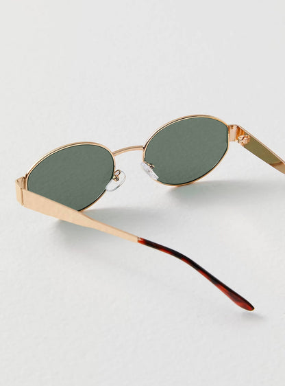 Soera | Women’s Retro Oval Metal Sunglasses