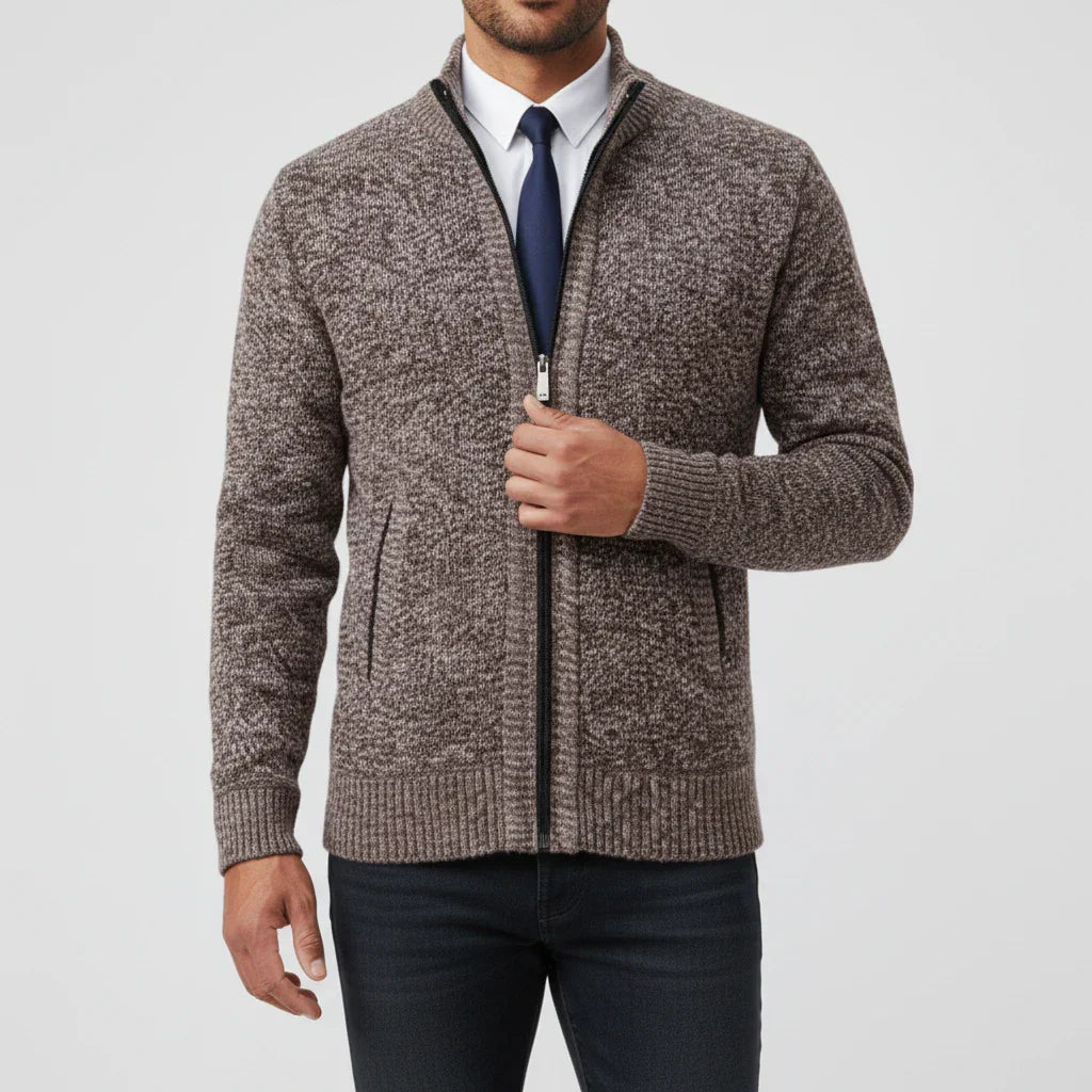 Calvren | Men’s Zip-Up Stand Collar Sweater