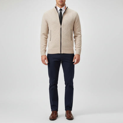 Calvren | Men’s Zip-Up Stand Collar Sweater