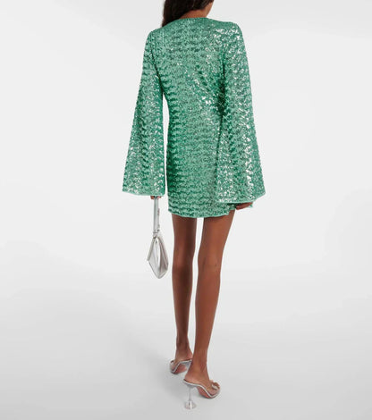 Elsie | Women’s Sequin Long Sleeve Mini Dress