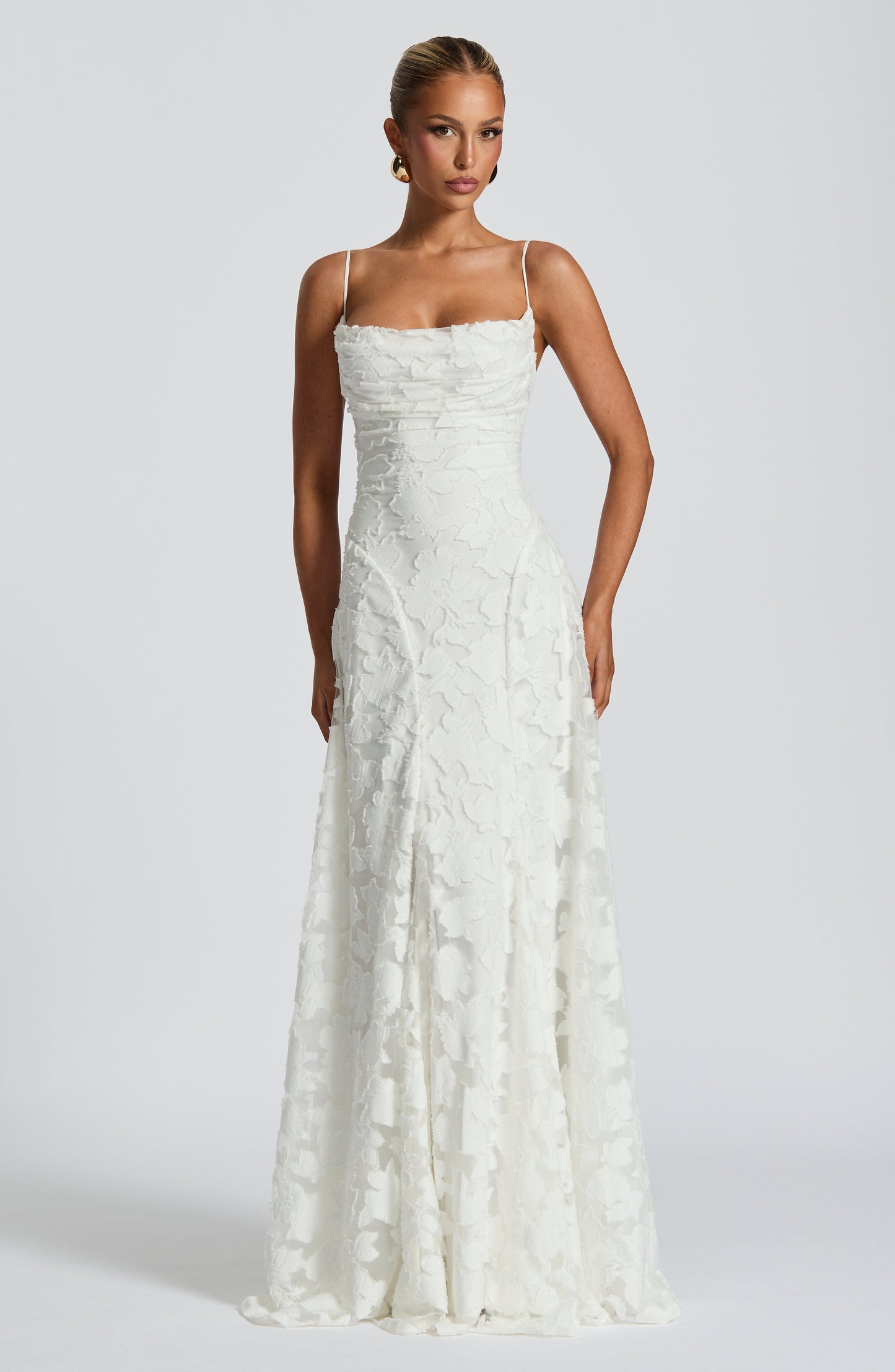Elvoria | Women’s Spaghetti Strap Cowl Neck Maxi Dress