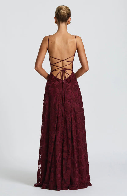 Elvoria | Women’s Spaghetti Strap Cowl Neck Maxi Dress