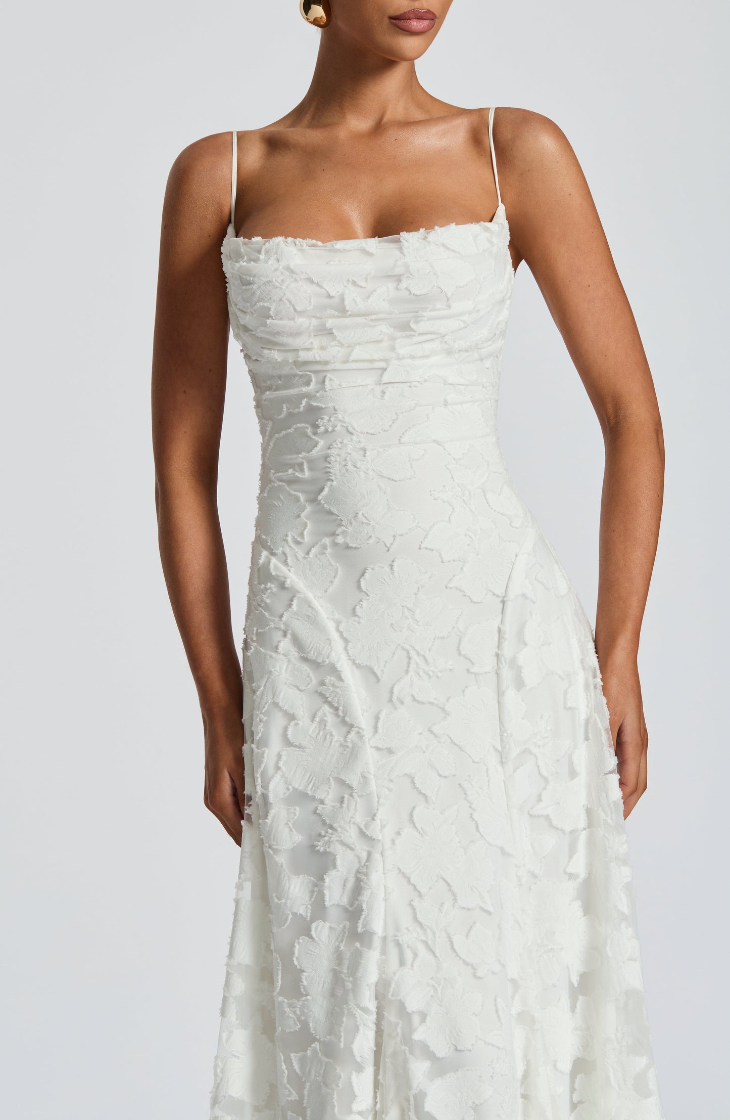 Elvoria | Women’s Spaghetti Strap Cowl Neck Maxi Dress