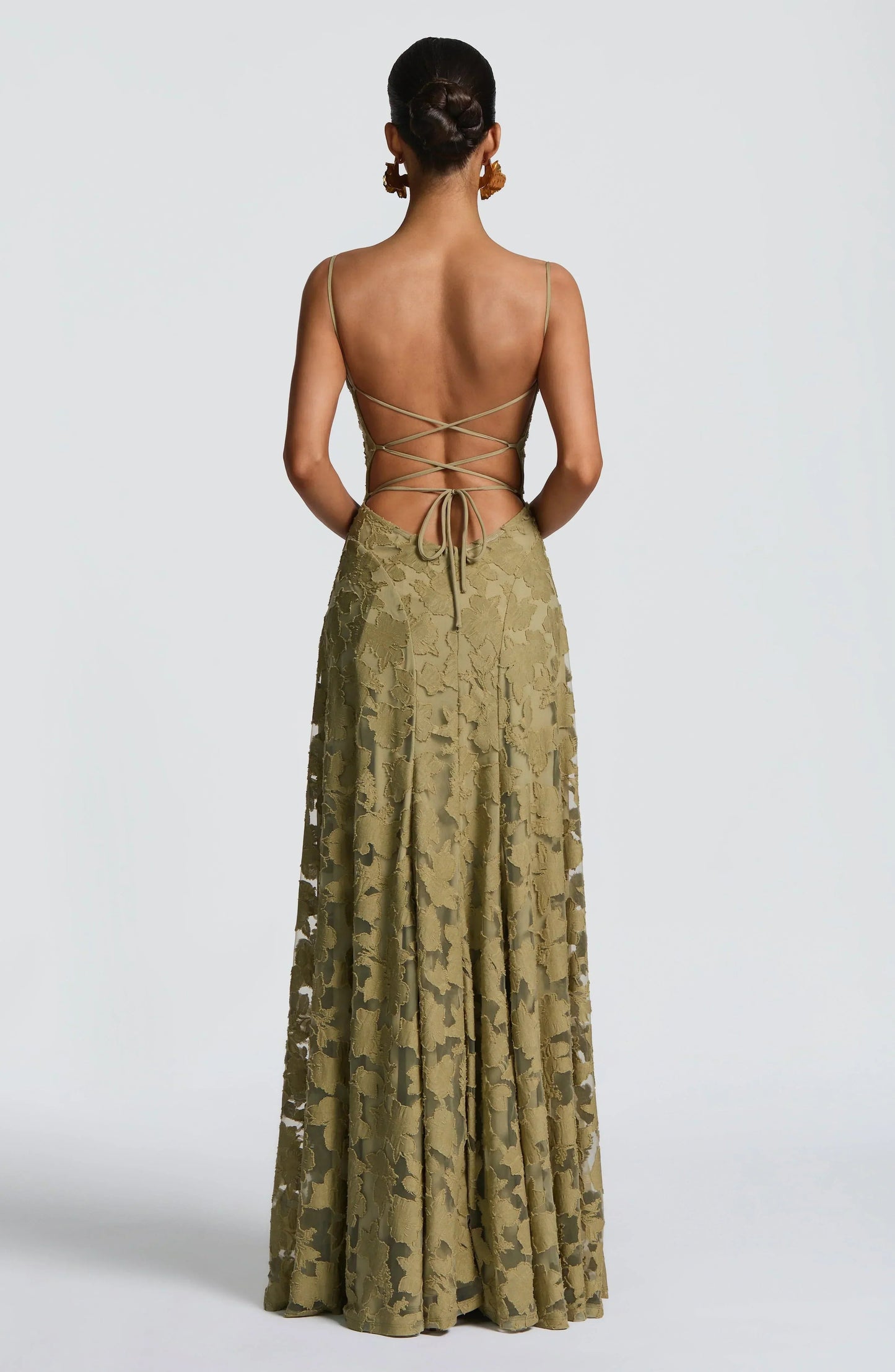 Elvoria | Women’s Spaghetti Strap Cowl Neck Maxi Dress
