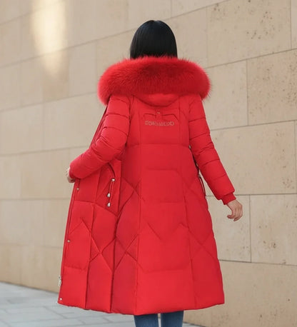 Shemia | Women’s Hooded Longline Faux Fur Trim Puffer Coat