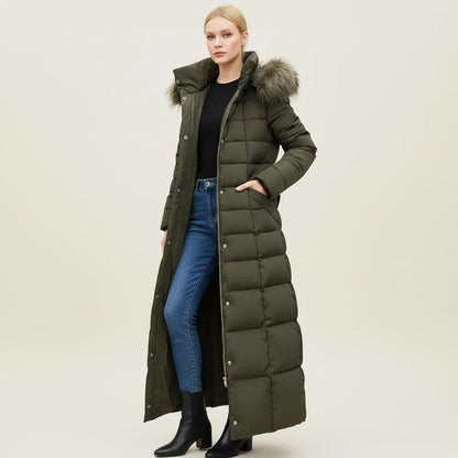 Alviery | Women’s Hooded Belted Puffer Coat