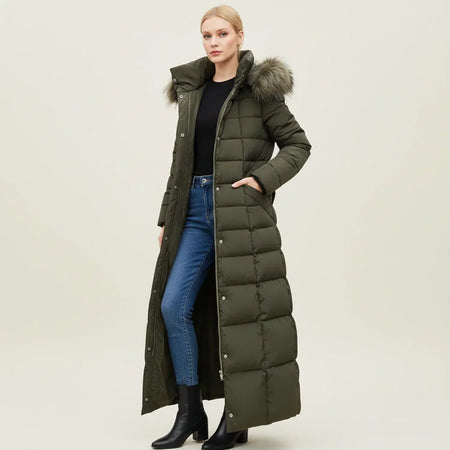 Alviery | Women’s Hooded Belted Puffer Coat