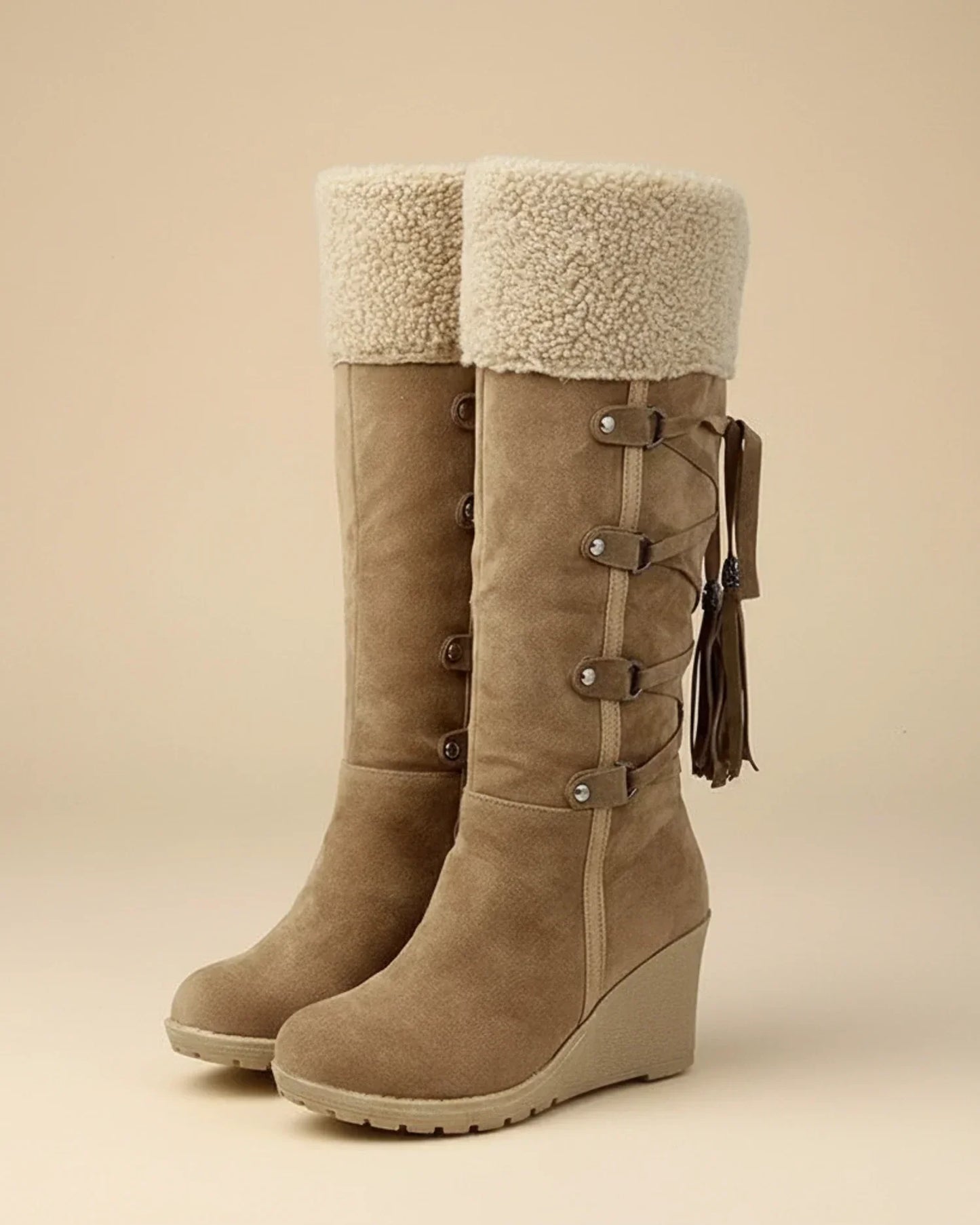 Velana | Women’s Knee High Wedge Boots