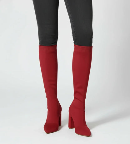 Selviera | Women’s Knee High Block Heel Boots