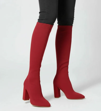 Selviera | Women’s Knee High Block Heel Boots