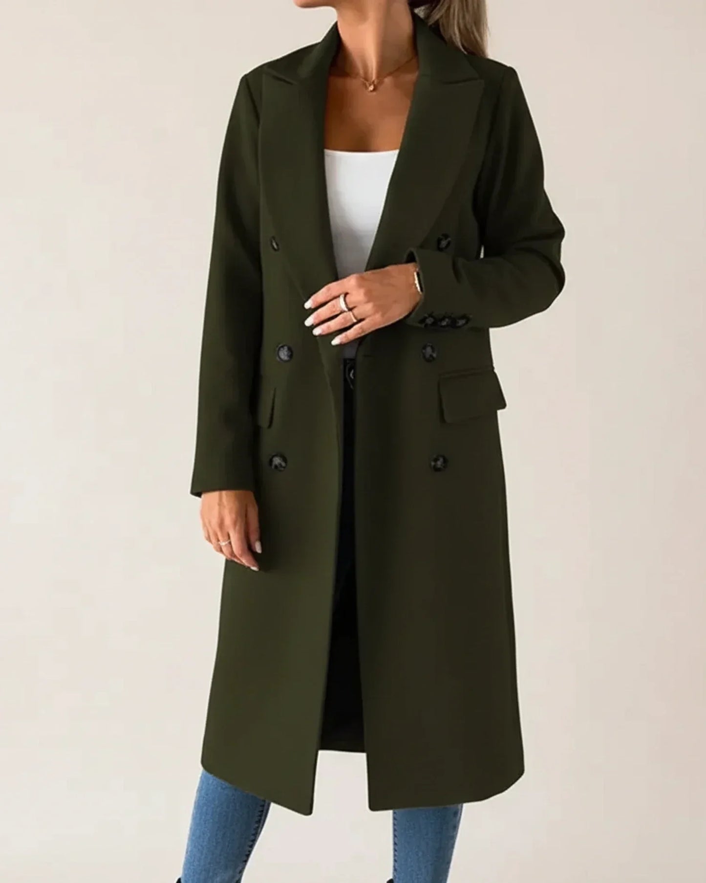 Averelle | Women’s Longline Double-Breasted Jacket
