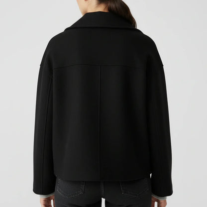 Virelle | Women’s Oversized Cropped Double-Breasted Jacket