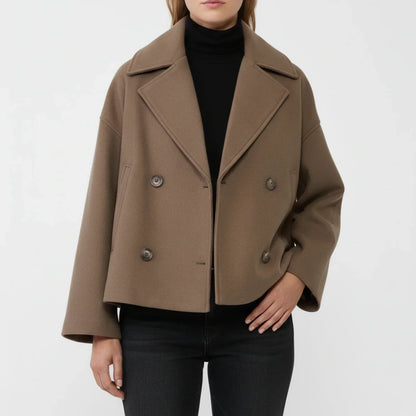Virelle | Women’s Oversized Cropped Double-Breasted Jacket