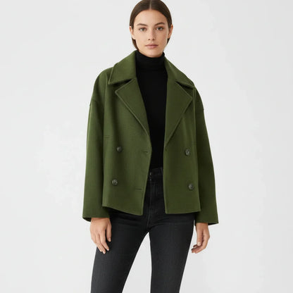 Virelle | Women’s Oversized Cropped Double-Breasted Jacket