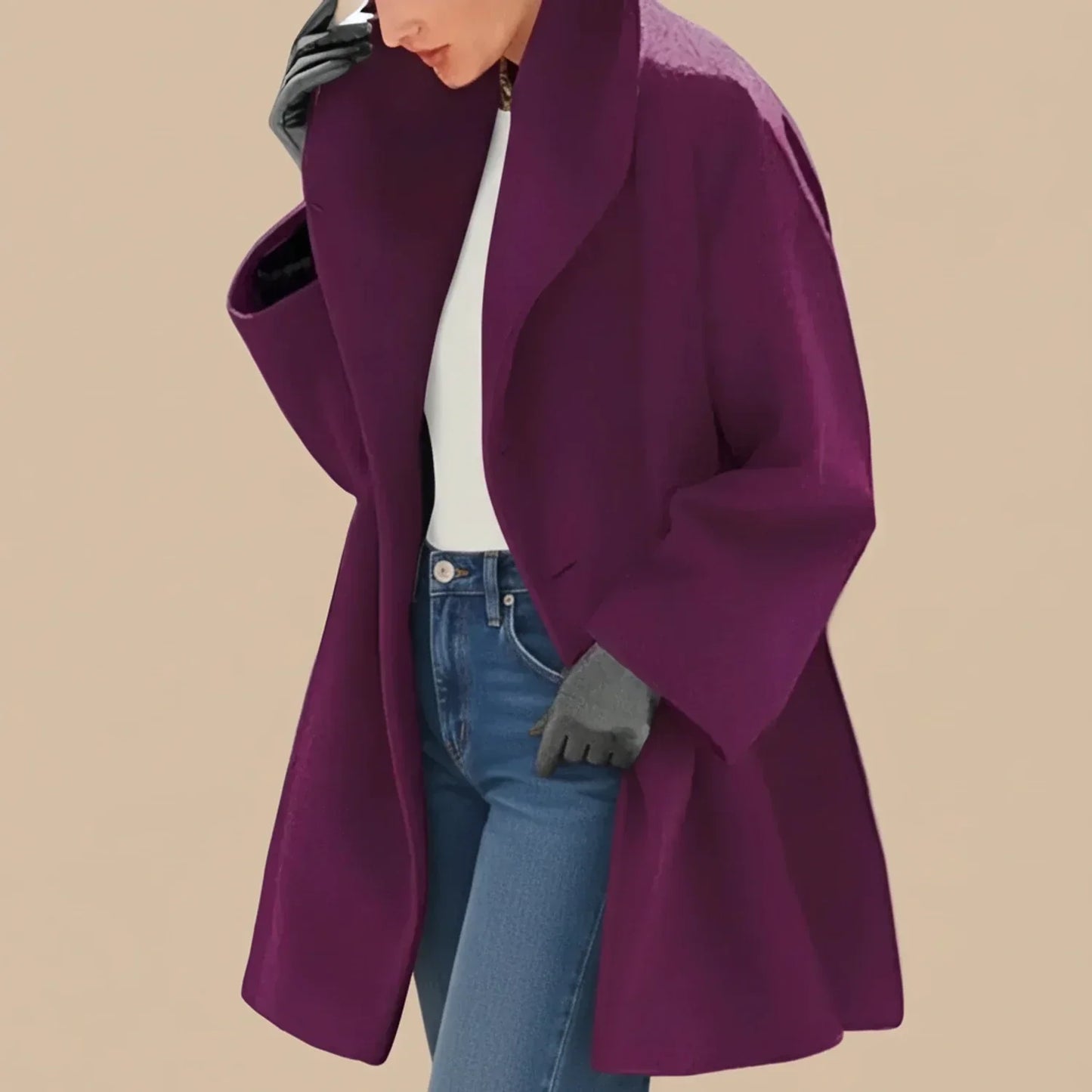 Raviela | Women’s A-Line Swing Mid-Length Coat