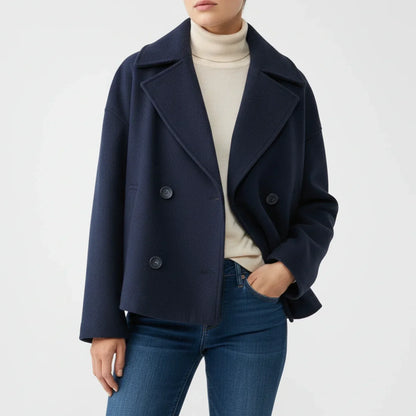 Virelle | Women’s Oversized Cropped Double-Breasted Jacket