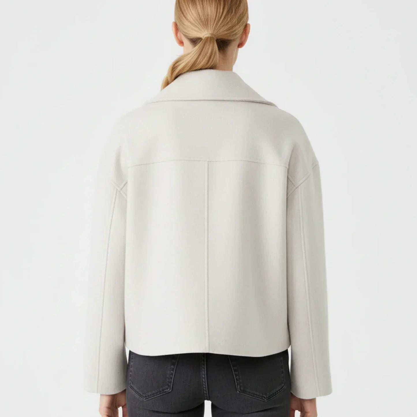 Virelle | Women’s Oversized Cropped Double-Breasted Jacket