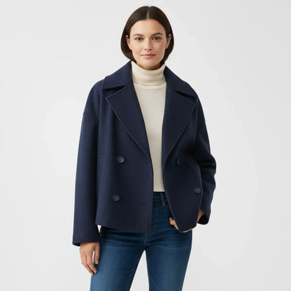 Virelle | Women’s Oversized Cropped Double-Breasted Jacket