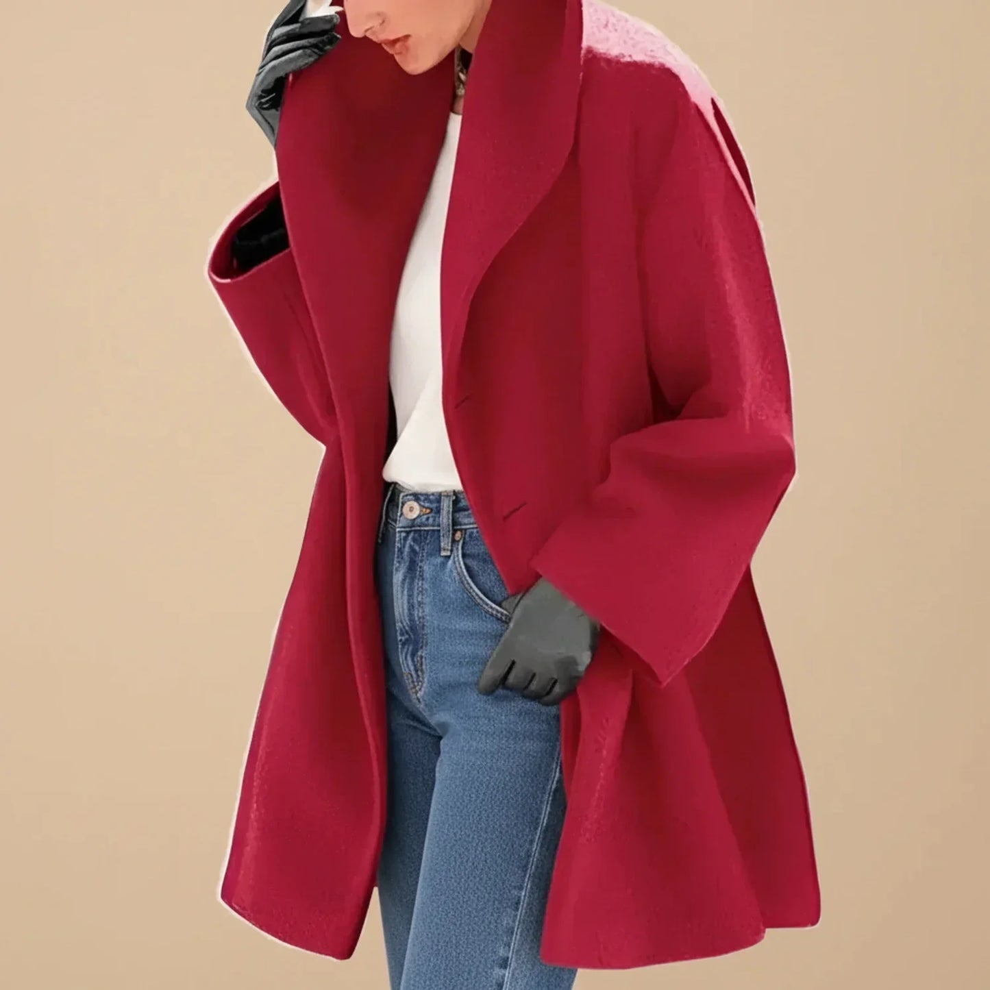 Raviela | Women’s A-Line Swing Mid-Length Coat