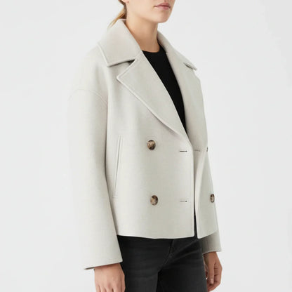 Virelle | Women’s Oversized Cropped Double-Breasted Jacket