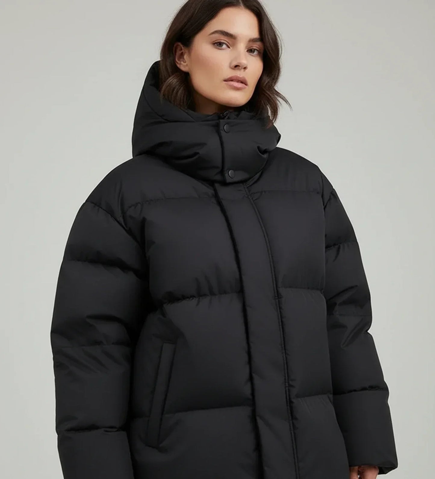 Aurevyn | Women’s Oversized Quilted Hooded Puffer Jacket