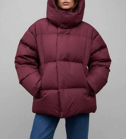Aurevyn | Women’s Oversized Quilted Hooded Puffer Jacket