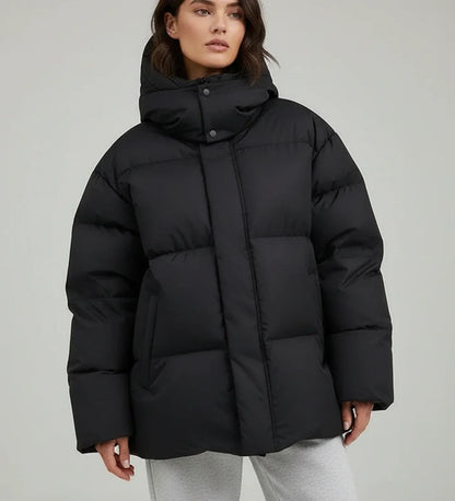 Aurevyn | Women’s Oversized Quilted Hooded Puffer Jacket