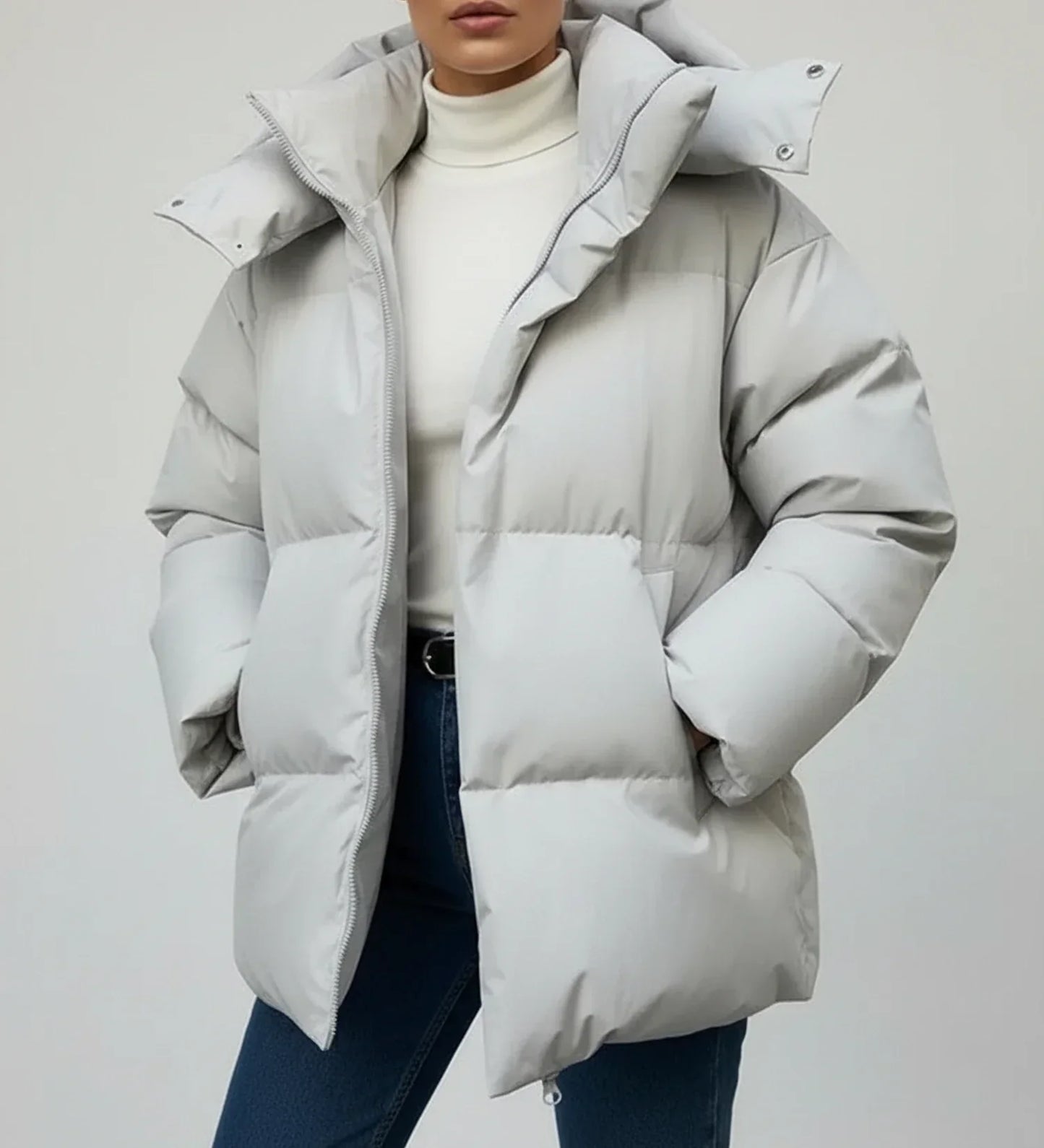 Aurevyn | Women’s Oversized Quilted Hooded Puffer Jacket