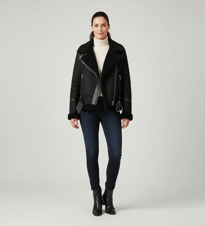 Vinese | Women’s Faux Shearling Aviator Jacket