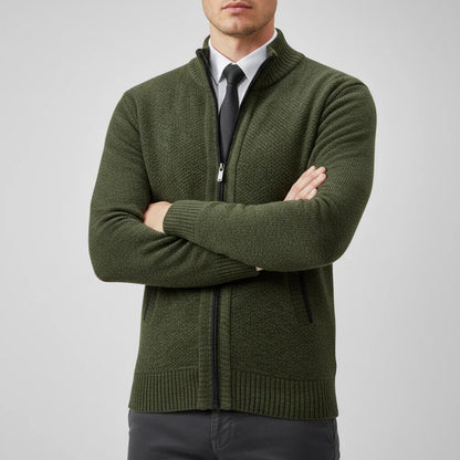 Calvren | Men’s Zip-Up Stand Collar Sweater