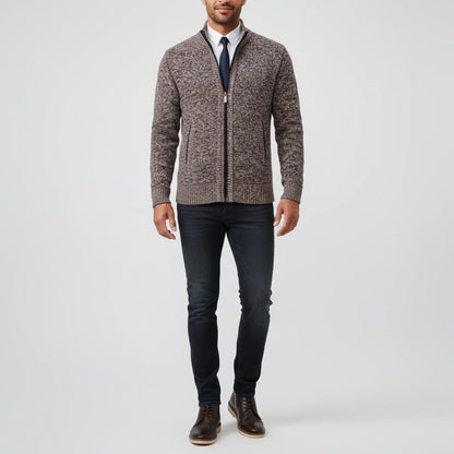 Calvren | Men’s Zip-Up Stand Collar Sweater