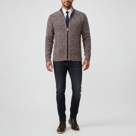 Calvren | Men’s Zip-Up Stand Collar Sweater
