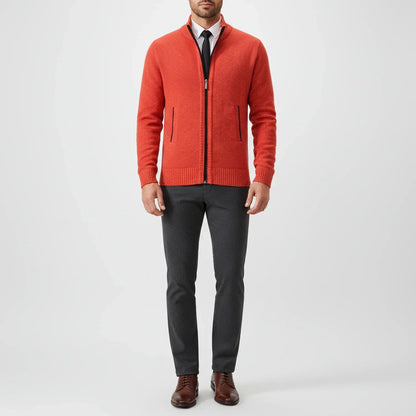 Calvren | Men’s Zip-Up Stand Collar Sweater