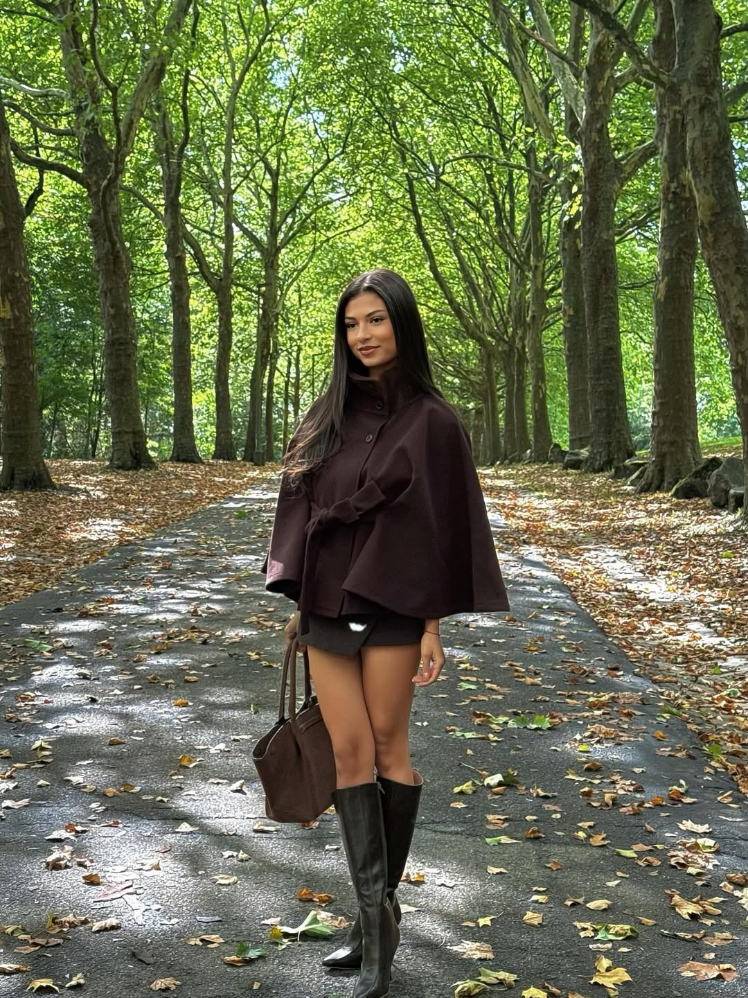 Oona | Women’s High Neck Belted Cape Jacket