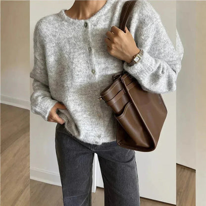 Charey | Women’s Vintage Knit Button Cardigan