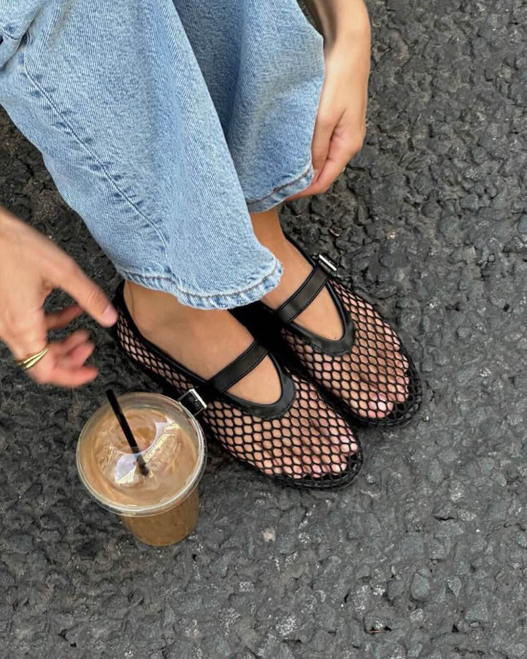 Riviera | Women’s Mesh Strap Ballet Flats
